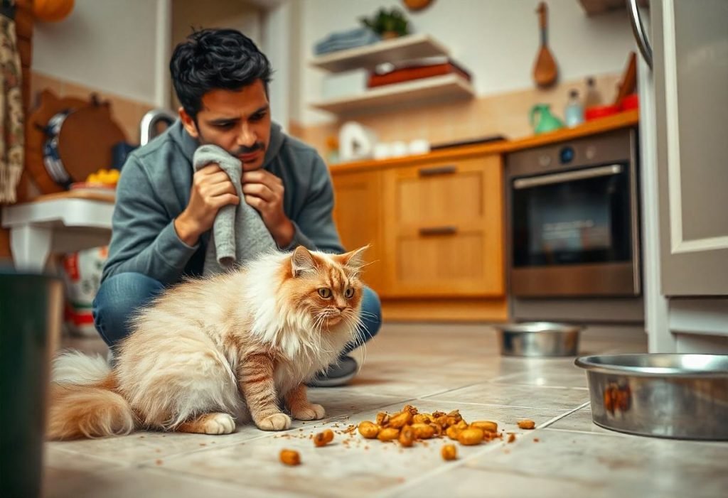 why is my cat throwing up undigested food