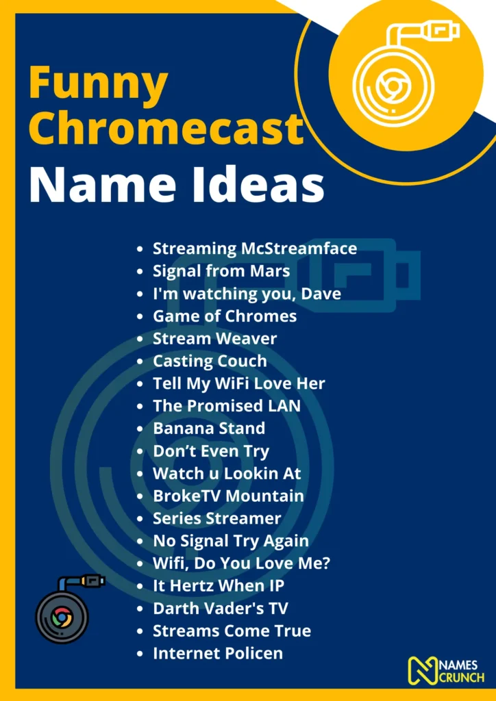 Funny Chromecast Name Ideas