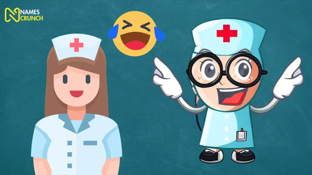 Funny Group Chat Names for Nurses infographic