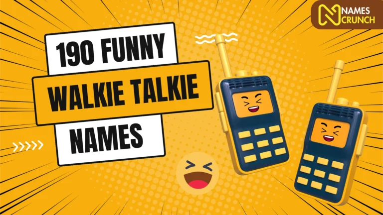 190 Funny Walkie Talkie Names