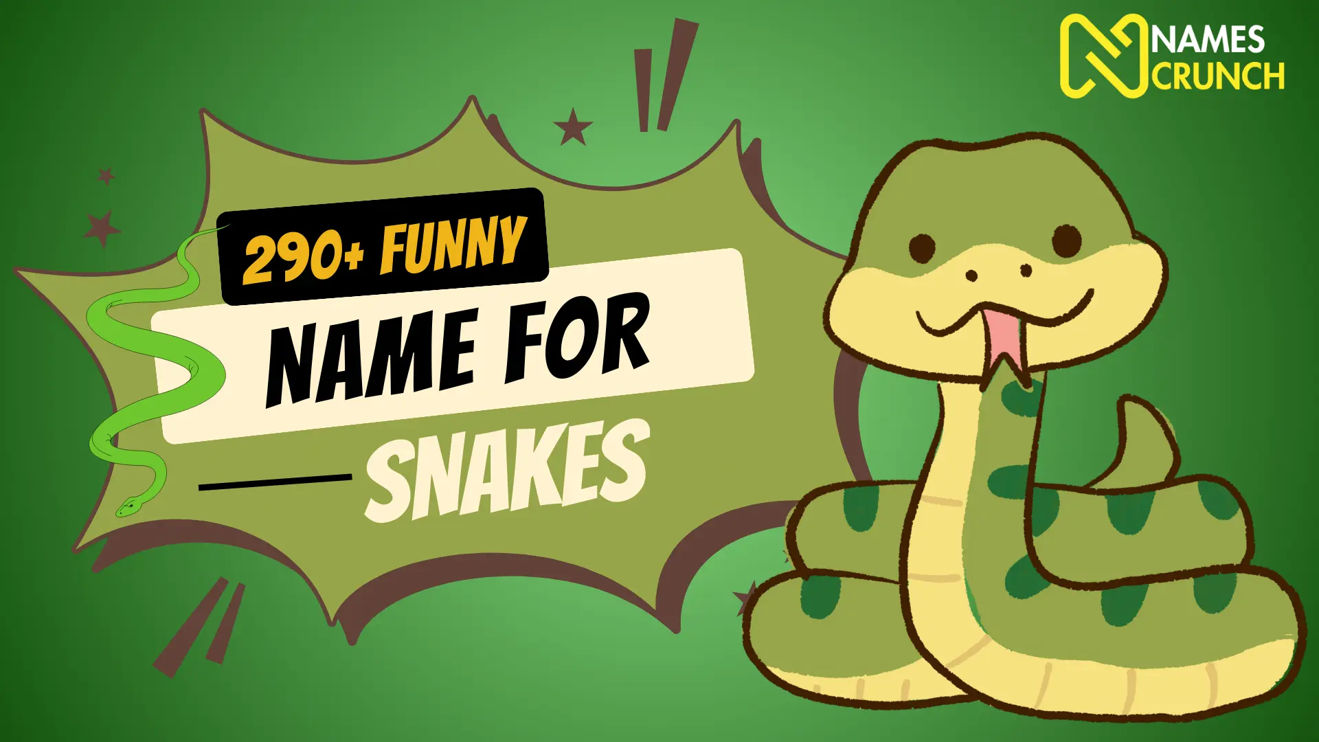 290+ Funny Name for snakes