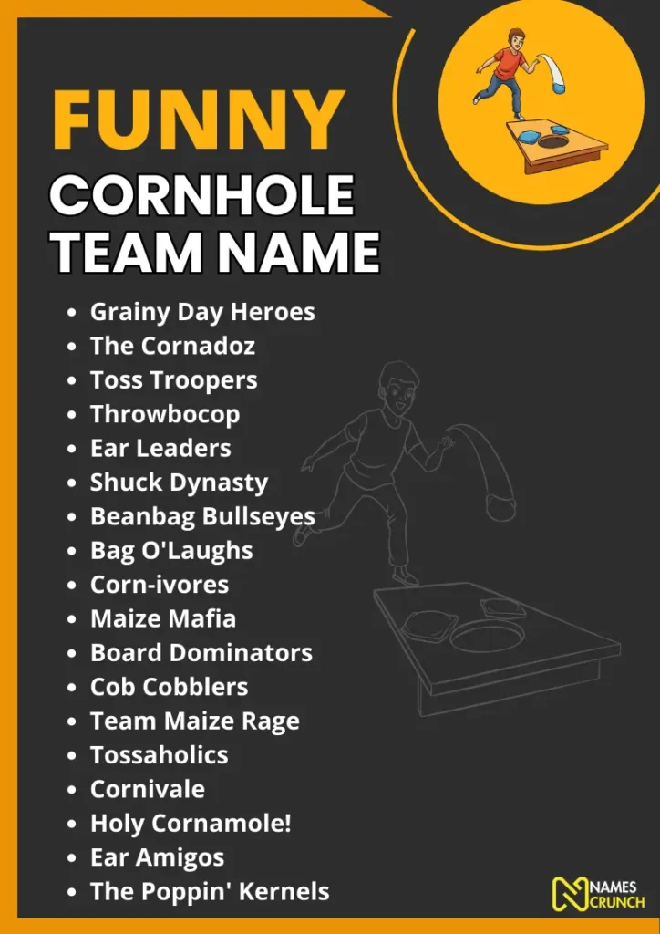 Funny Cornhole Team Name infographic