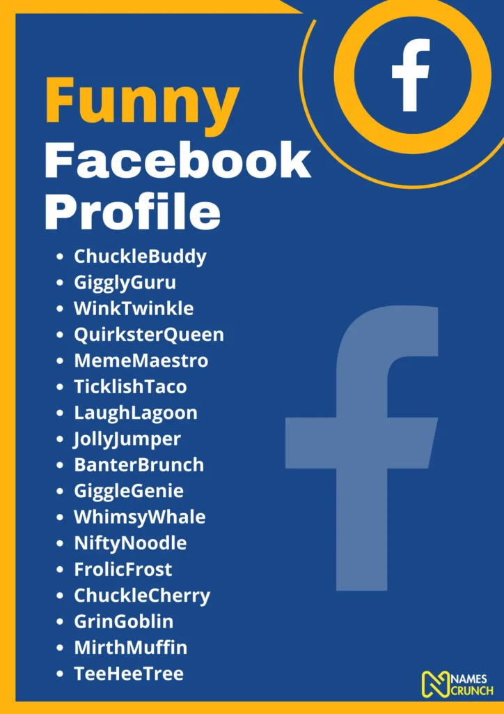 Funny Names for Facebook Profile - Infographic by Names Crunch