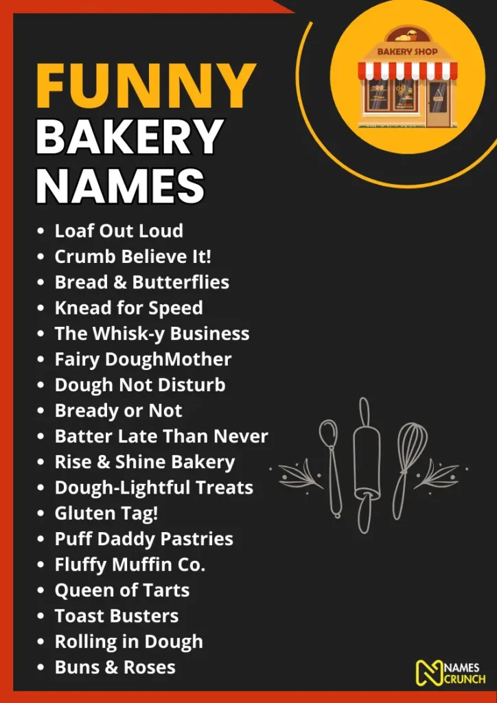 Funny Bakery Names infographic