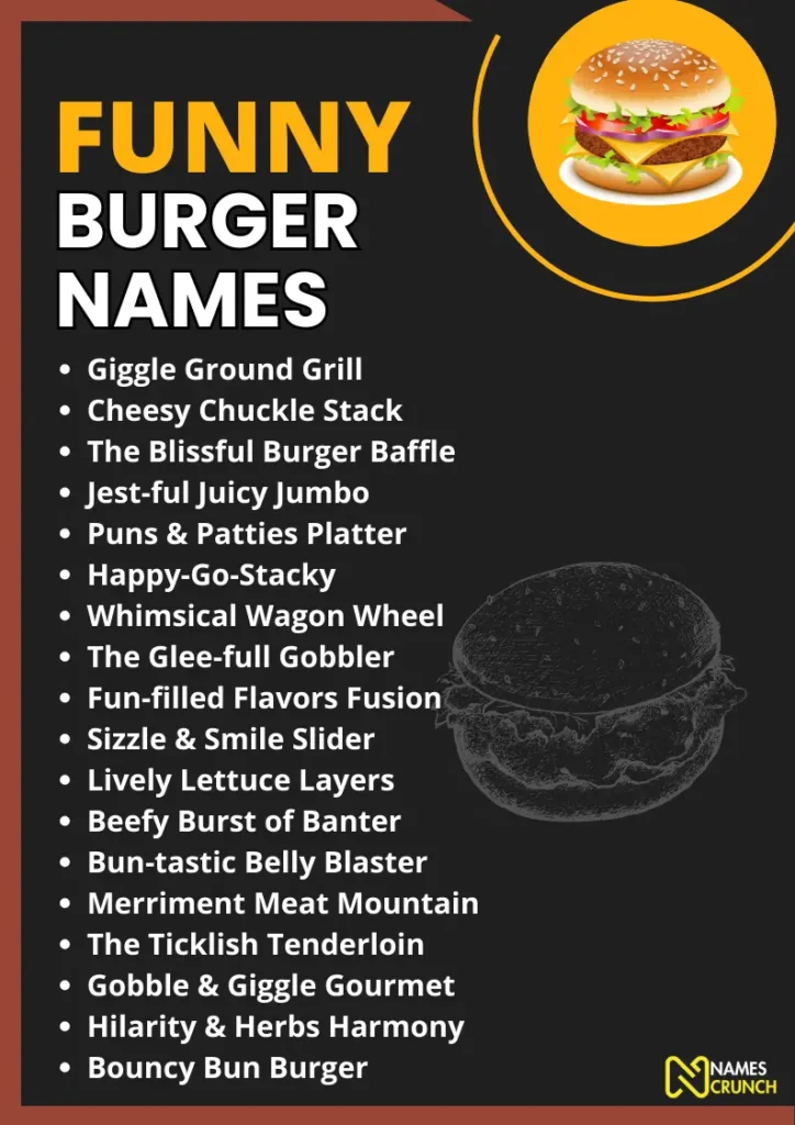 Funny Burger Names infographic