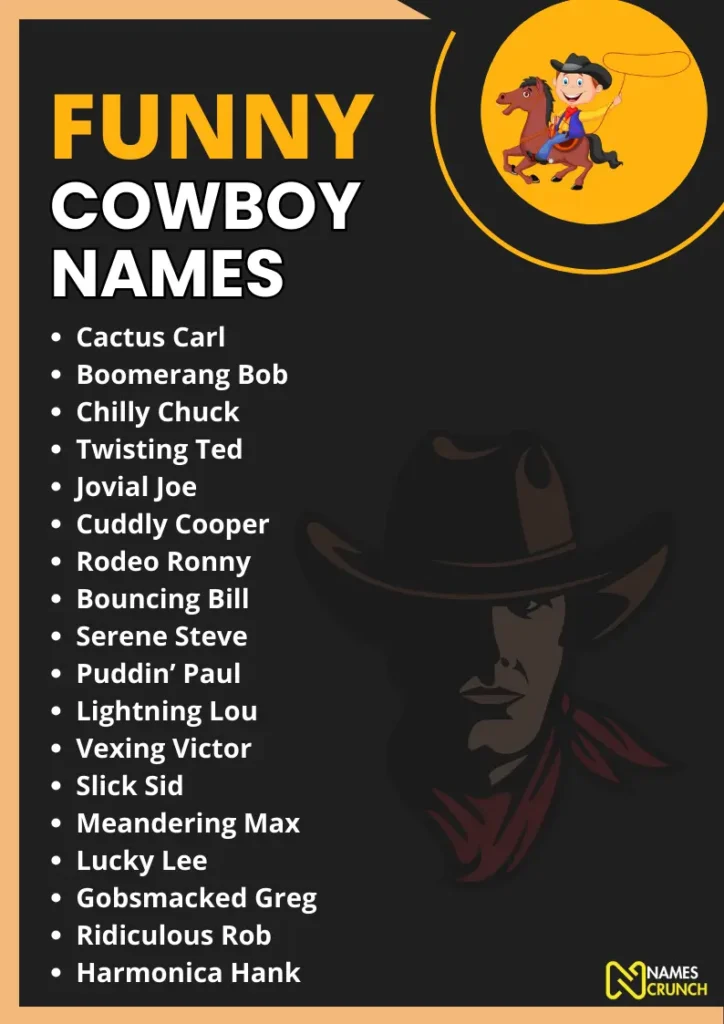 Funny Cowboy Names infographic