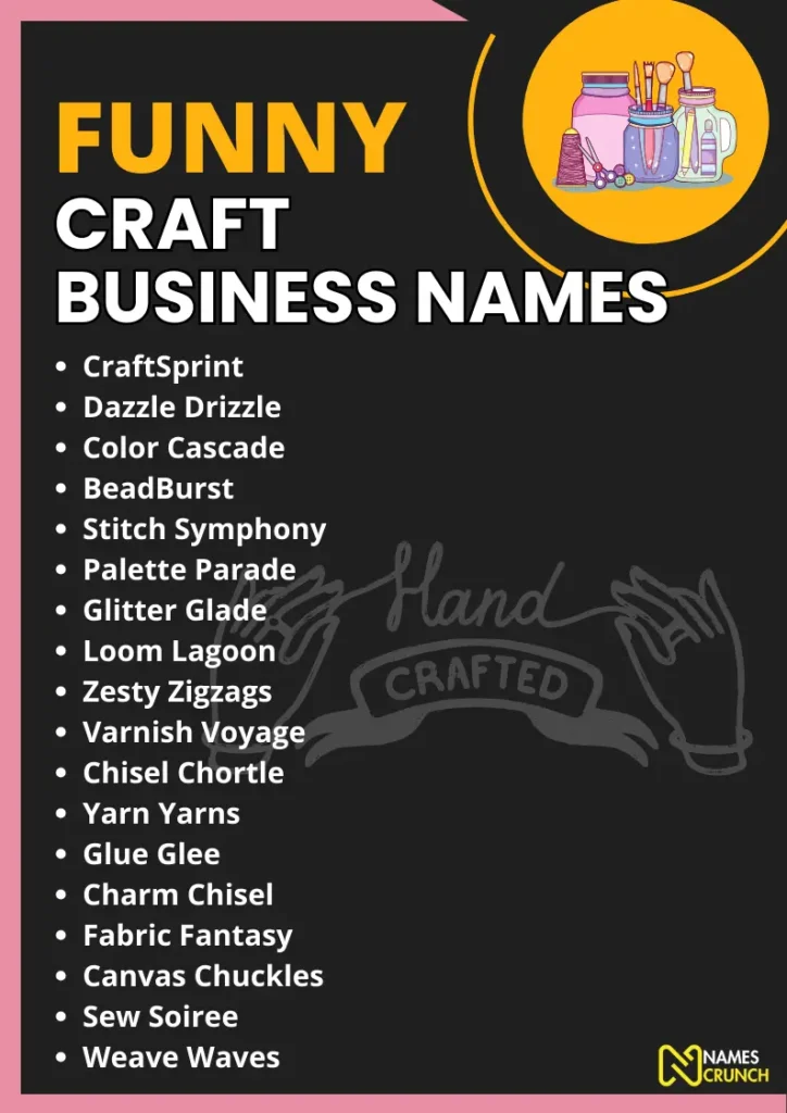 Funny Craft Business Names infographic