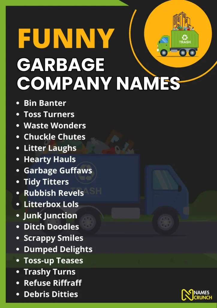 Funny Garbage Company Names infographic