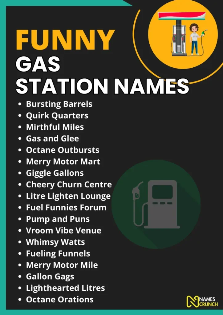 Funny Gas Station Names infographic