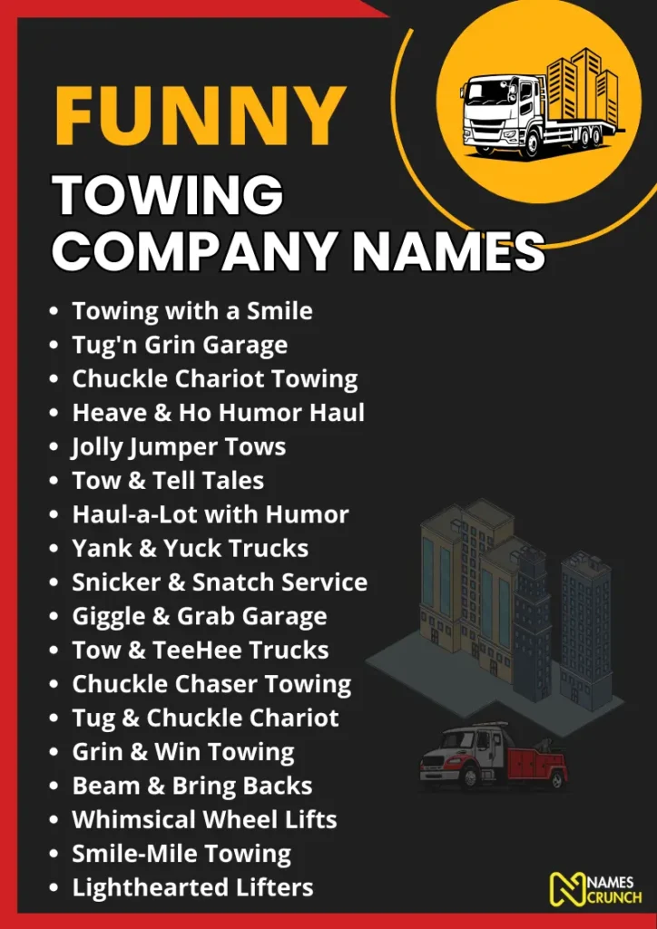 Funny Towing Company Names infographic