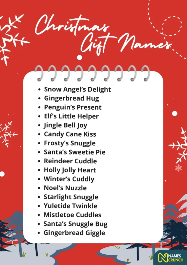 Christmas Gift Names infographic