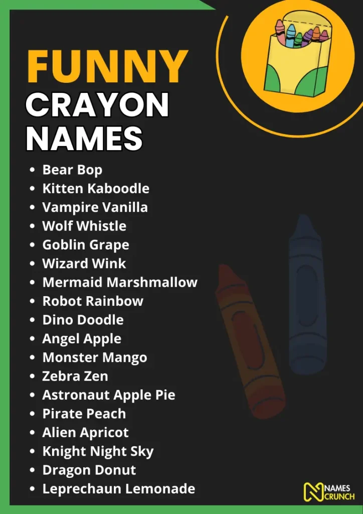 Funniest Crayon Names infographic