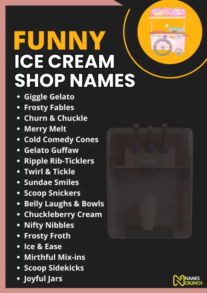 Funny Ice Cream Shop Names infographic