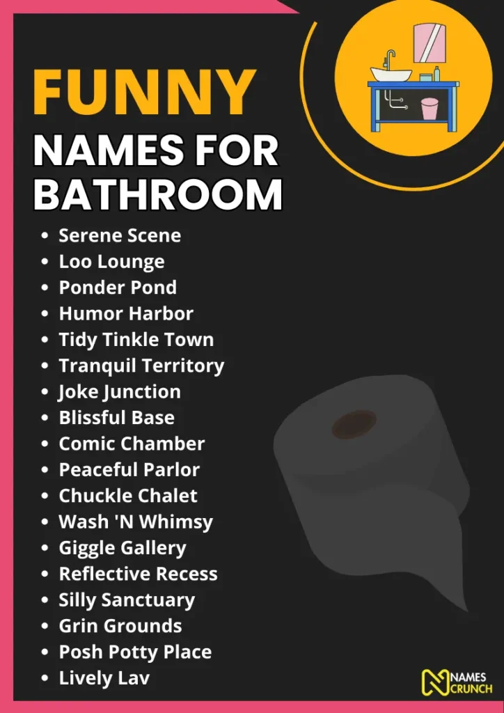 Funny Names for Bathroom infographic