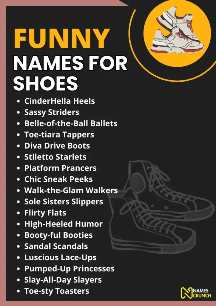Funny Names for Shoes infographic