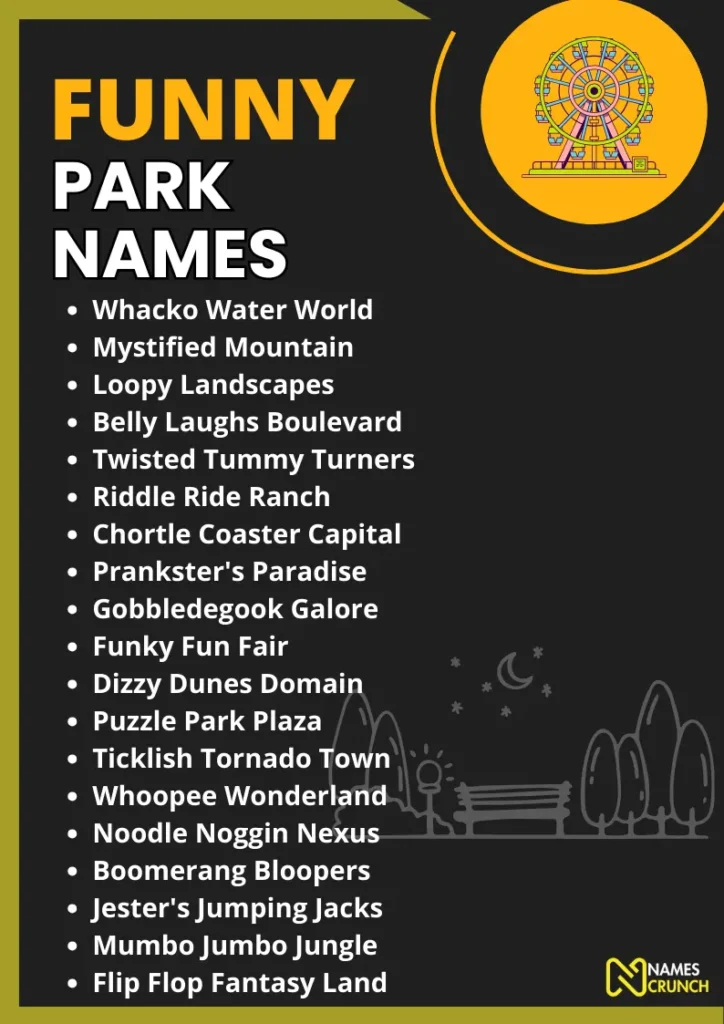 Funny Park Names infographic