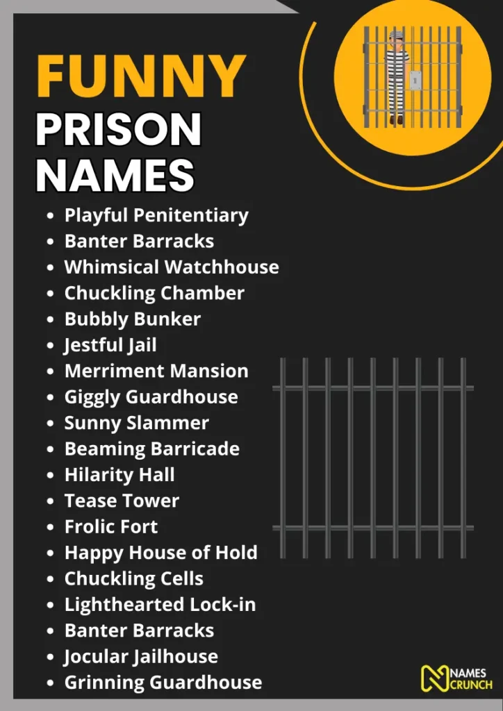 Funny Prison Names infographic