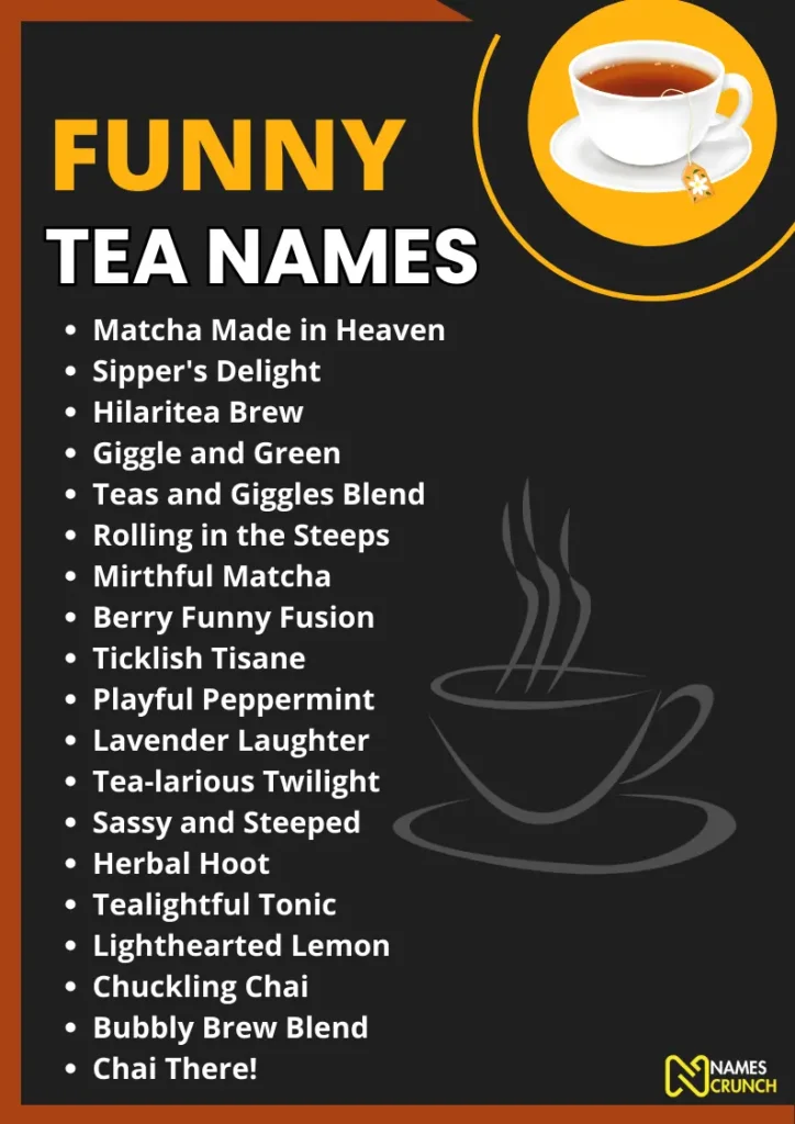 Funny Tea Names infographic