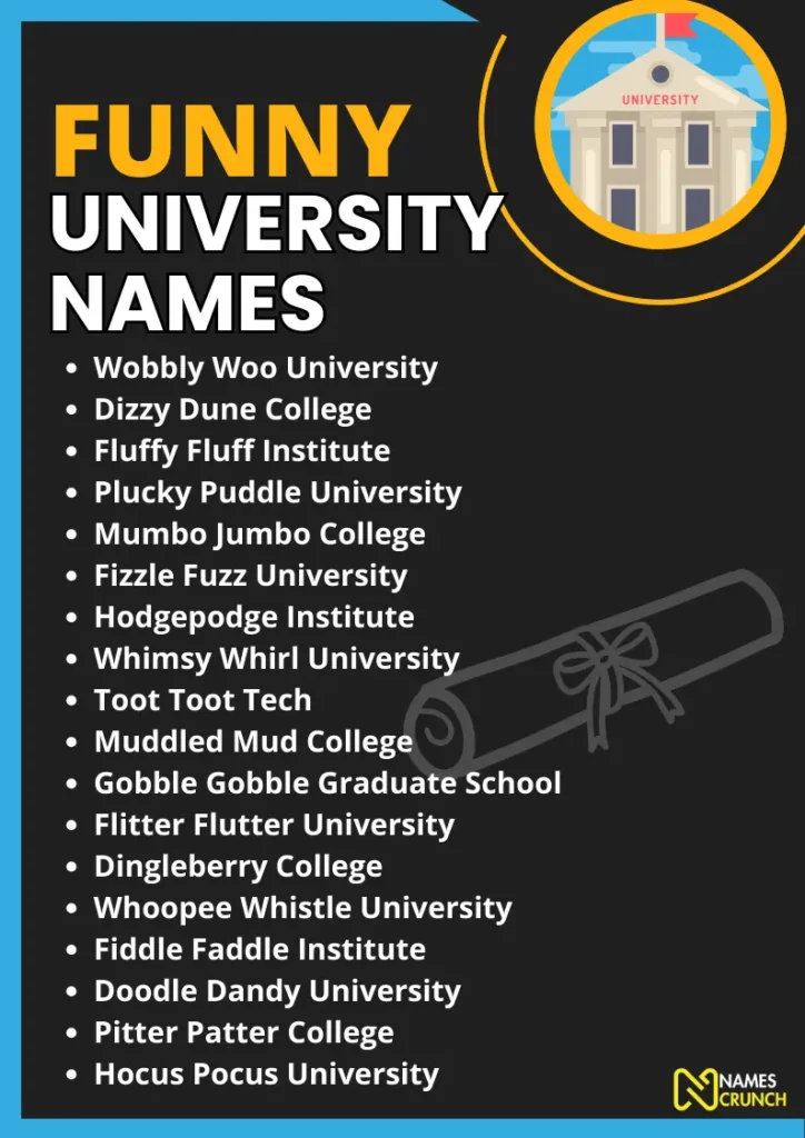 Funny University Names infographic