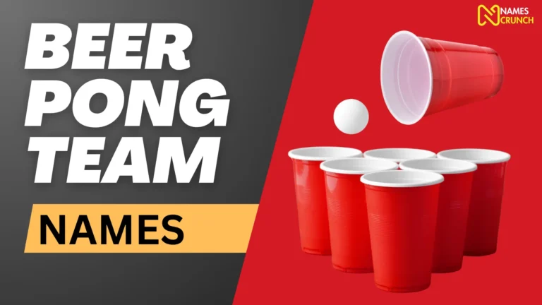 Beer Pong Team Names