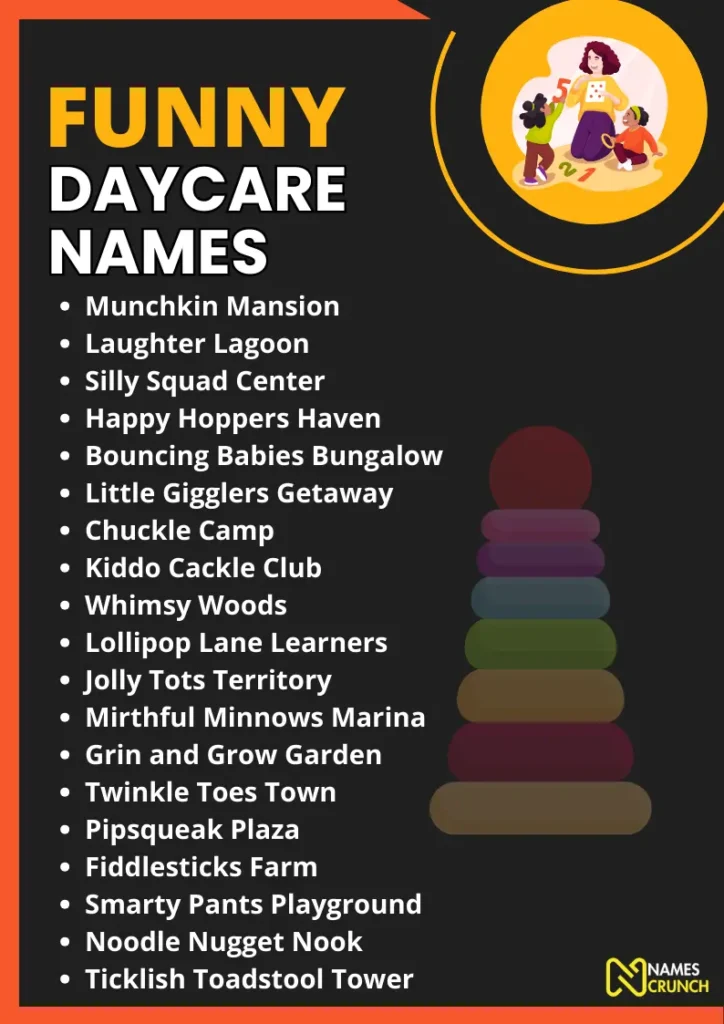 Funny Daycare Names infographic