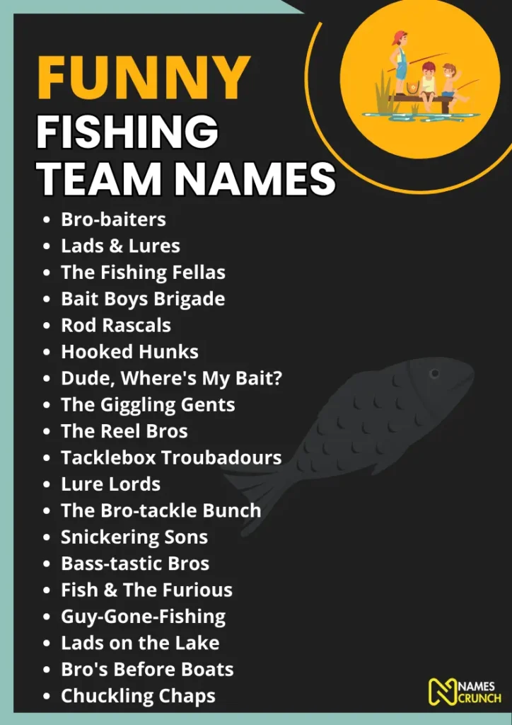 Funny Fishing Team Names infographic