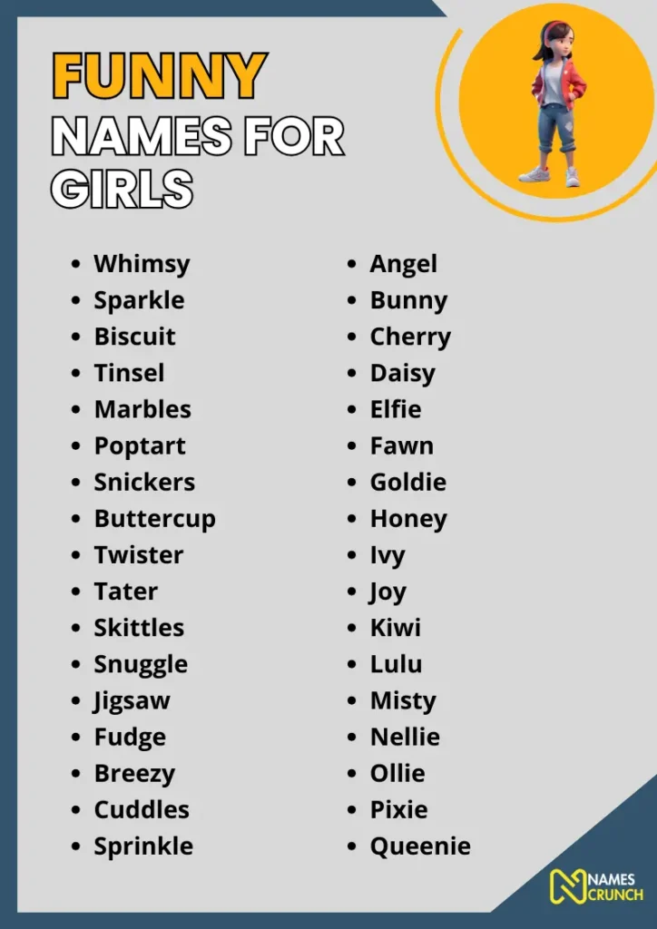 Funny Names for Girls infographic