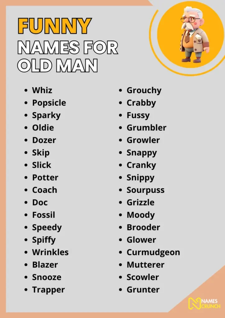 Funny Names for Old Man infographic