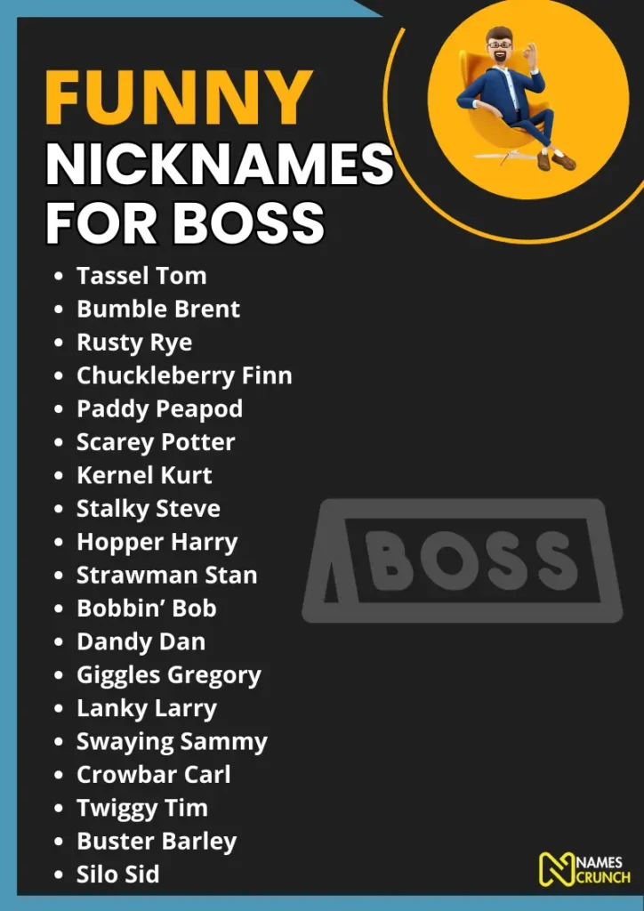 Funny Nicknames for Boss infographic