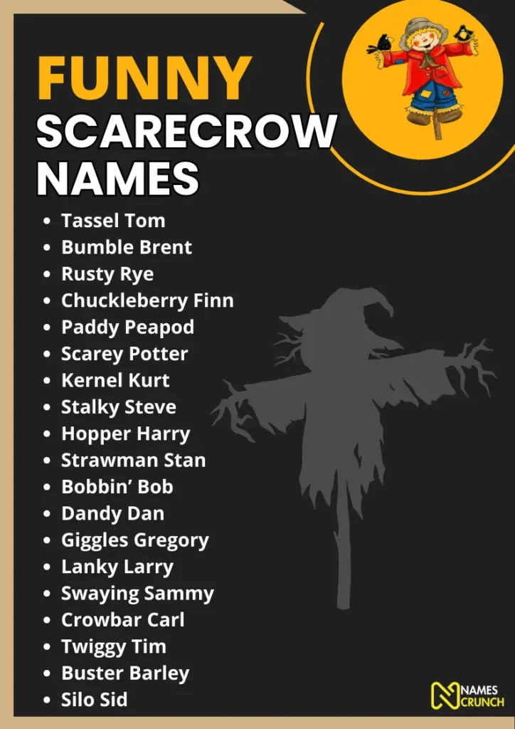 Funny Scarecrow Names infographic
