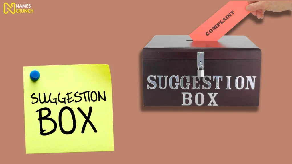 Funny Suggestion Box Name Ideas List