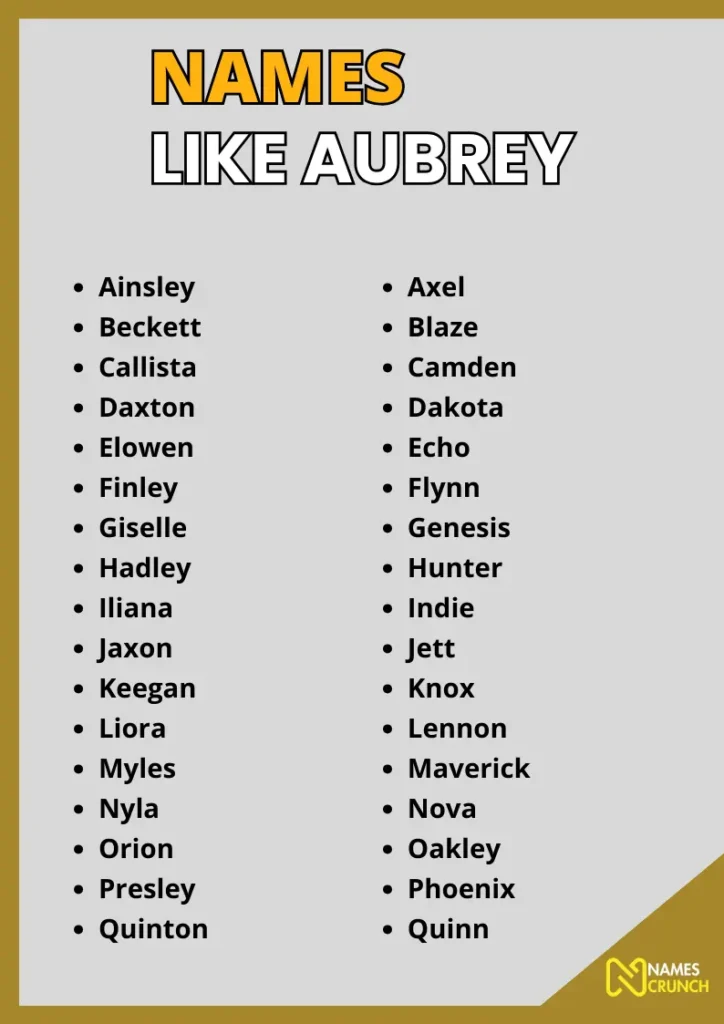 Names Like Aubrey infographic