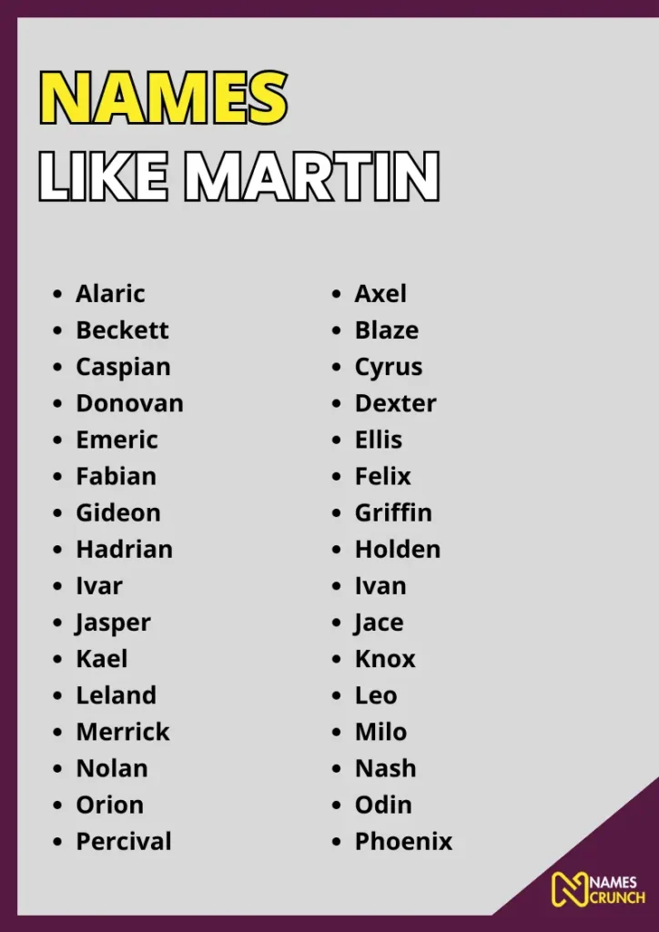 Names Like Martin infographic