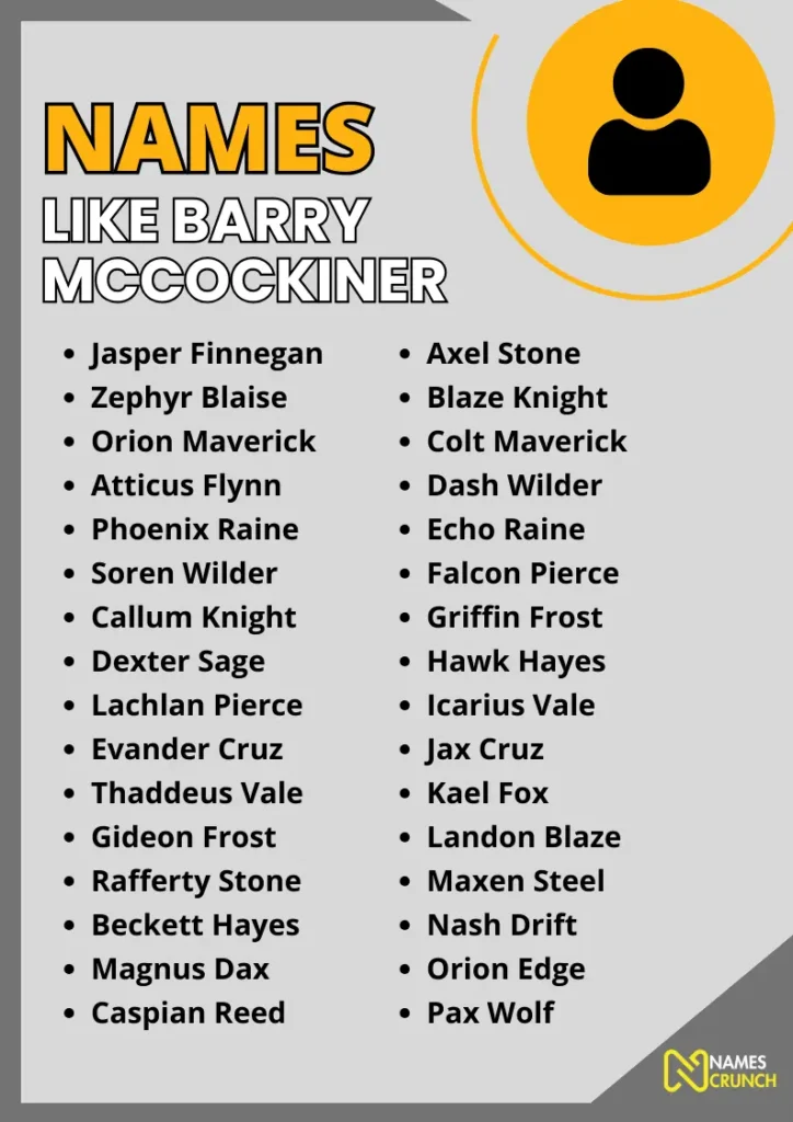 Names like Barry Mccockiner infographic