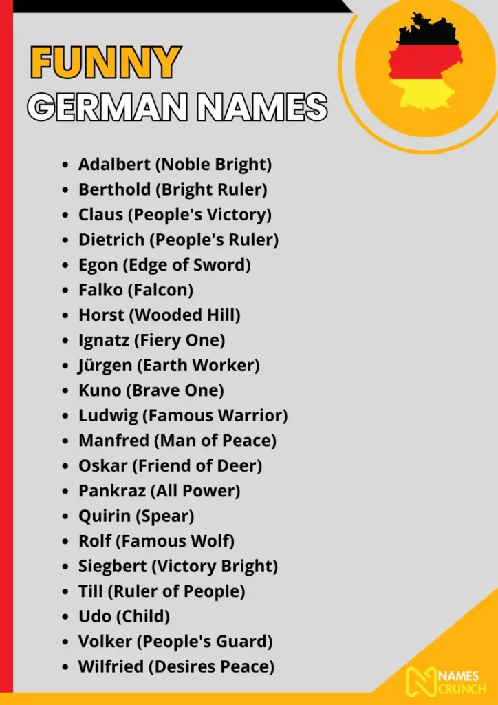 Funny German Names infographic