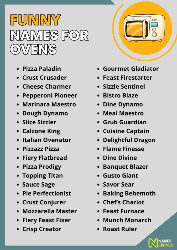 Funny Names for Ovens infographic