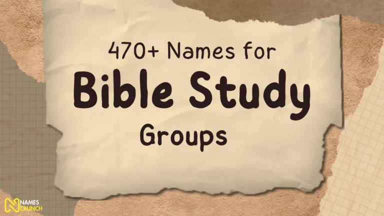 Names for Bible Study Groups