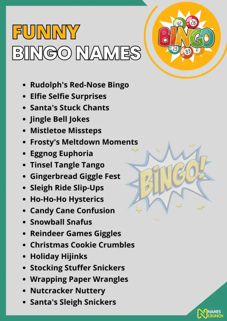 Funny Bingo Names infographic