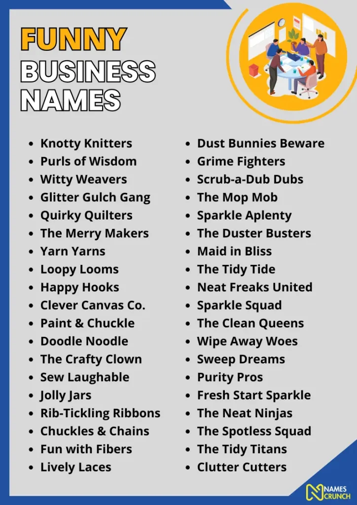 Funny Business Names infographic