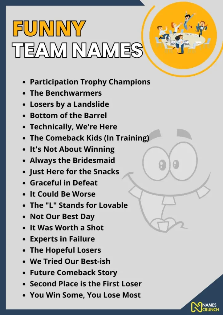 Funny Team Names infographic