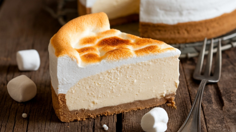 Delicious No-Bake Toasted Marshmallow Cheesecake