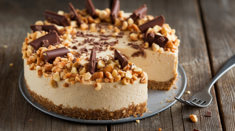 No-Bake Hazelnut Crunch Cheesecake