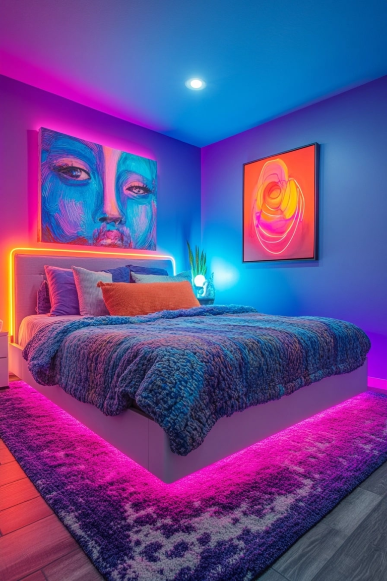 29 Neon Bedroom Ideas for a Cool and Luminous Design