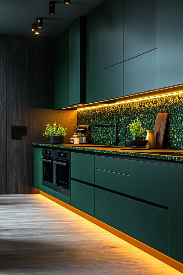 29 Dark Green Kitchen Cabinets to Transform Your Kitchen Style