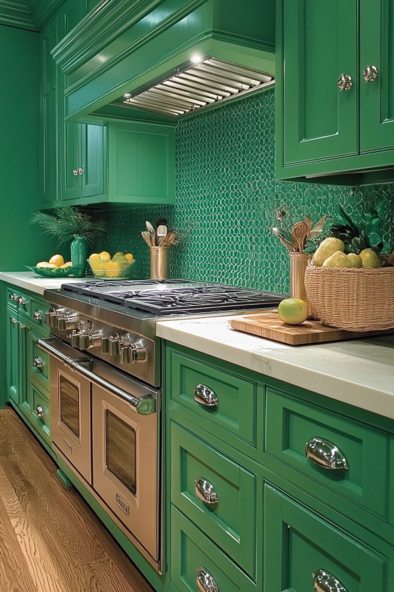 19 Emerald Green Kitchen Cabinets for a Luxe and Vibrant Look